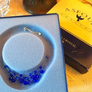 Asfour Blue Crystal Necklace
